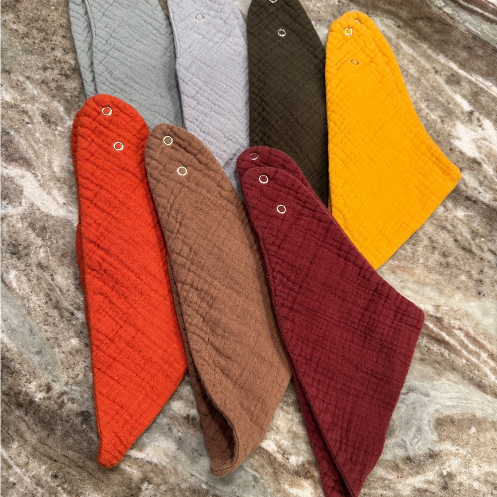 Baby Multi-Color Muslin Bandana Set